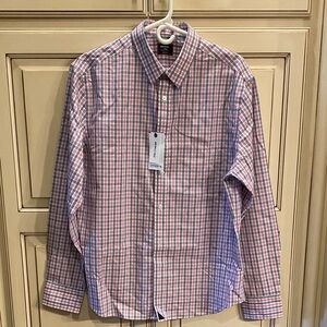 UNTUCKit Red and Blue Plaid Shirt